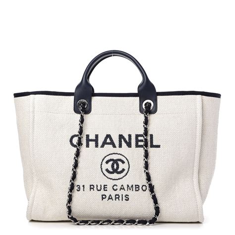 chanel white canvas tote|Chanel canvas tote 2021.